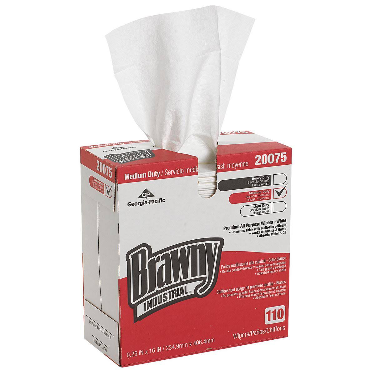Industrial Medium Duty All Purpose Wipers, 110 sheets, 10 pack, White Q4881