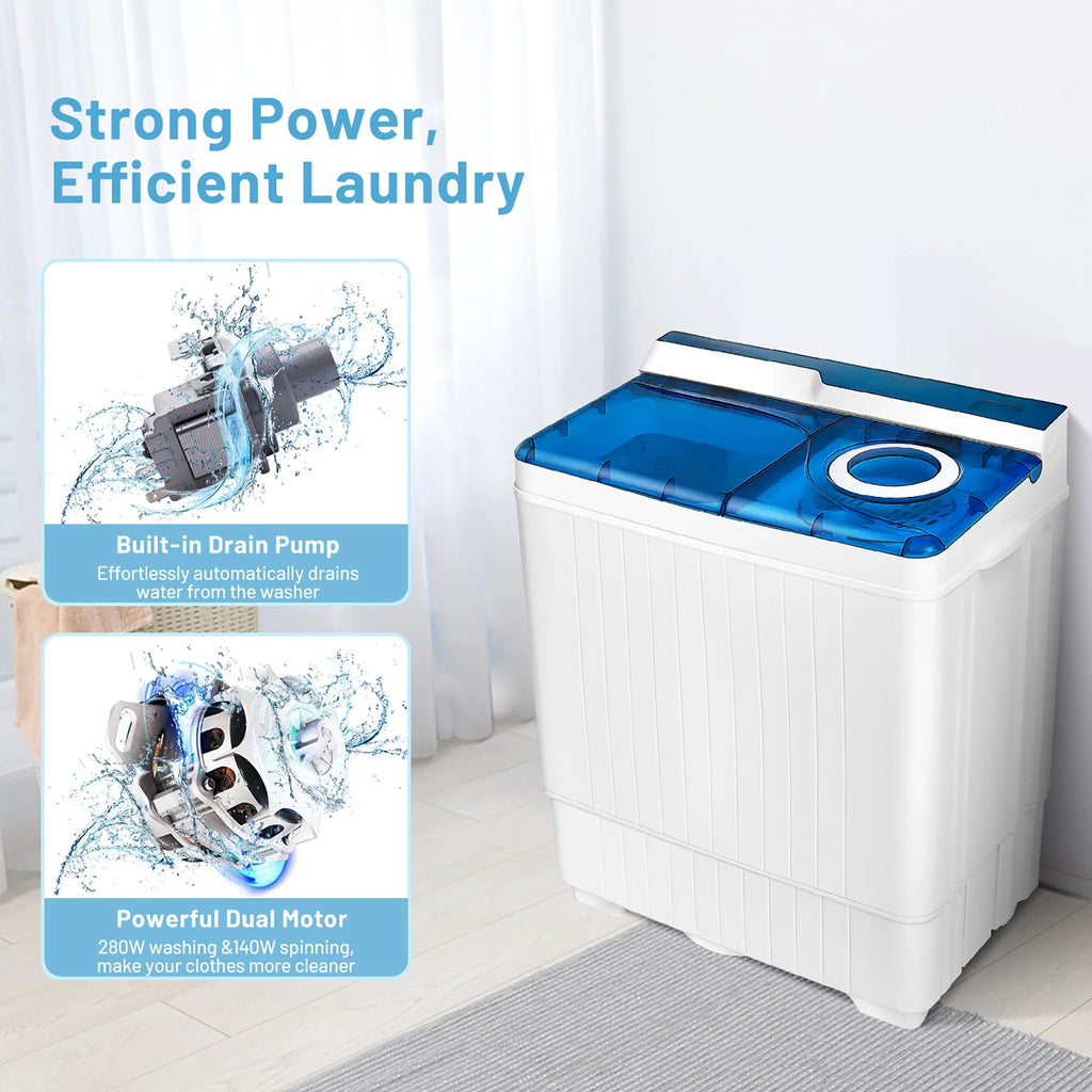 Portable Semi-automatic Washing Machine Blue Y80404