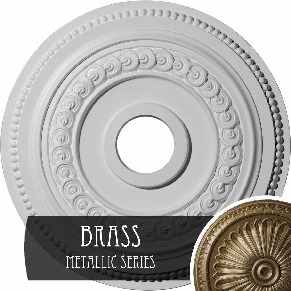Hand-Painted Brass Oldham Ceiling Medallion O649432