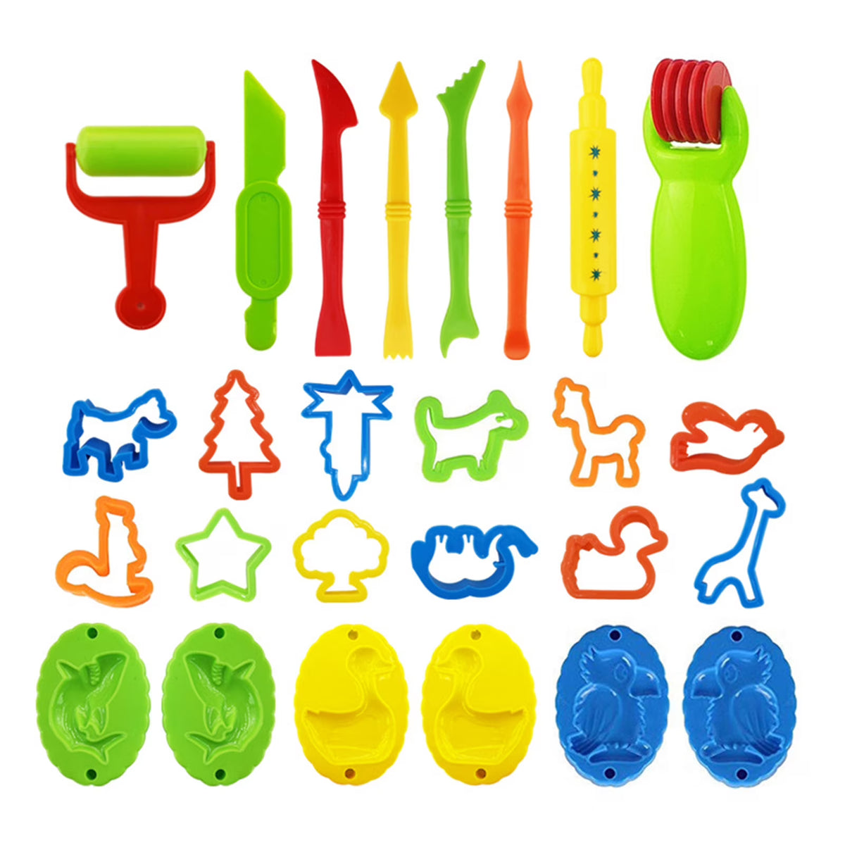 26 Pieces Play Dough Tools Set with Molds Rollers Cutters U770027