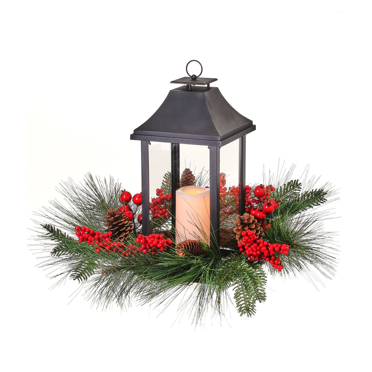 Berry Pine LED Candle Lantern C508