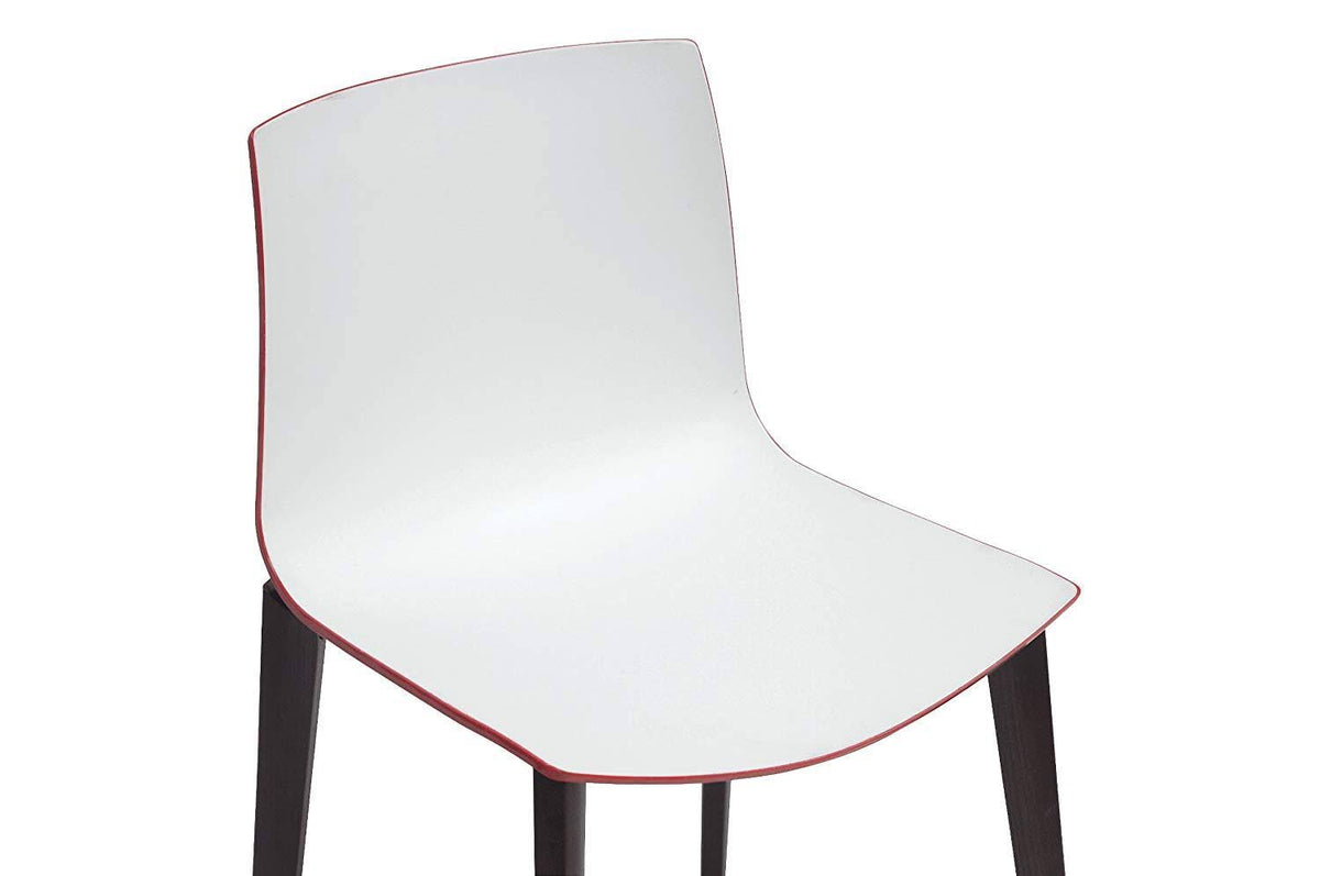 White/Red Dining Chair, Set of 2 S748