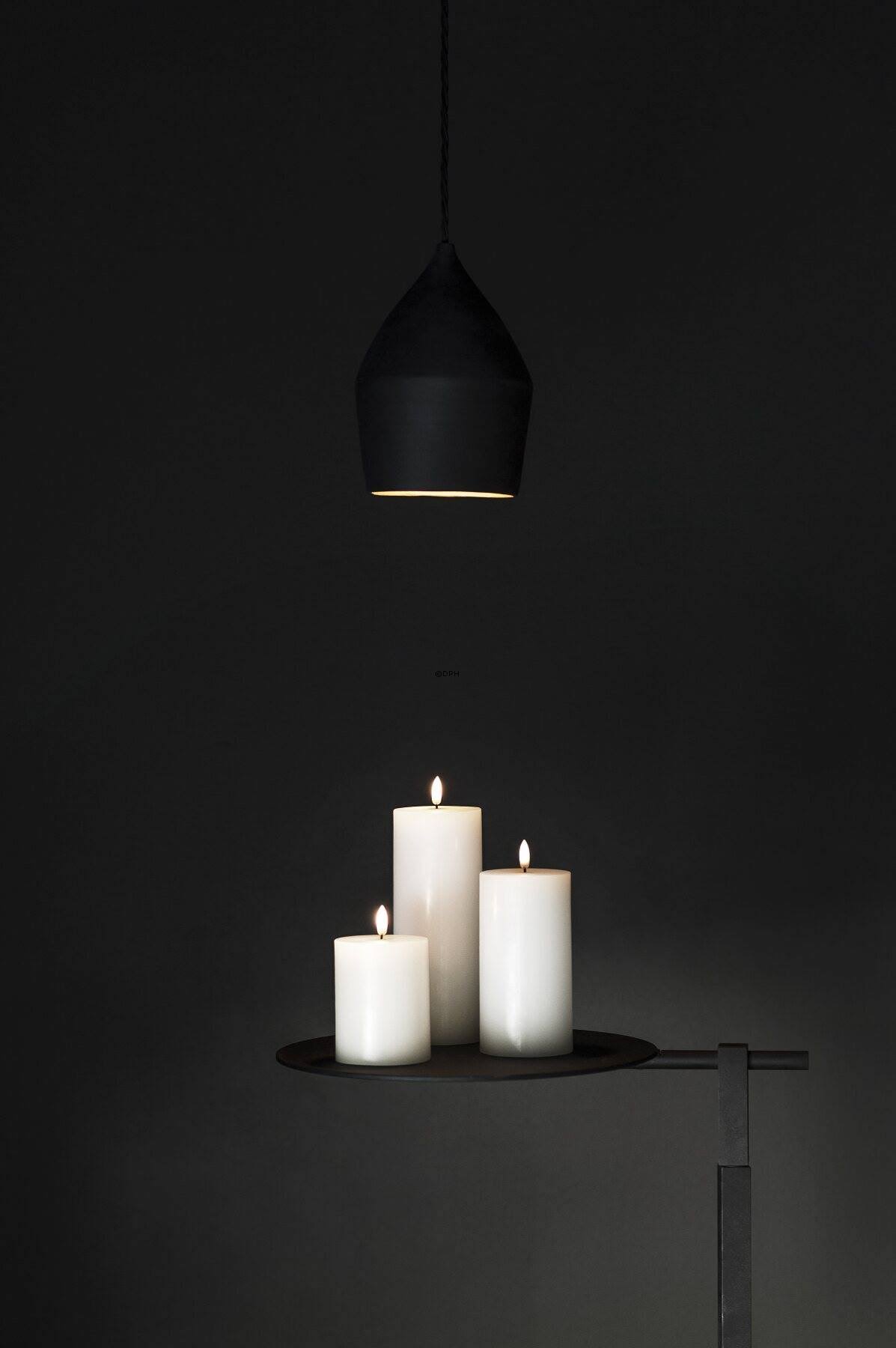LED Pillar Candle 7.8 x 20 cm, Nordic White X805