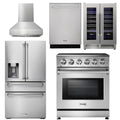 30 Electric Range, Range Hood, Refrigerator with Water and Ice Dispenser, Dishwasher, Wine Cooler I6880