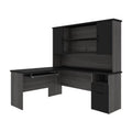 71W L-Shaped Desk with Hutch E623