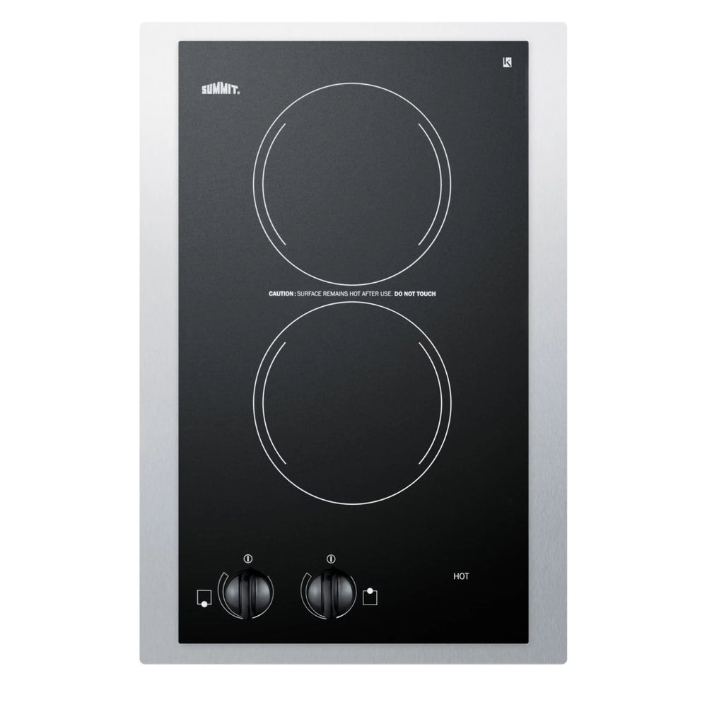 15 Wide 230V 2-Burner Radiant Cooktop K178