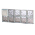 Frameless Wave Pattern Glass Block Window with Dryer Vent H490