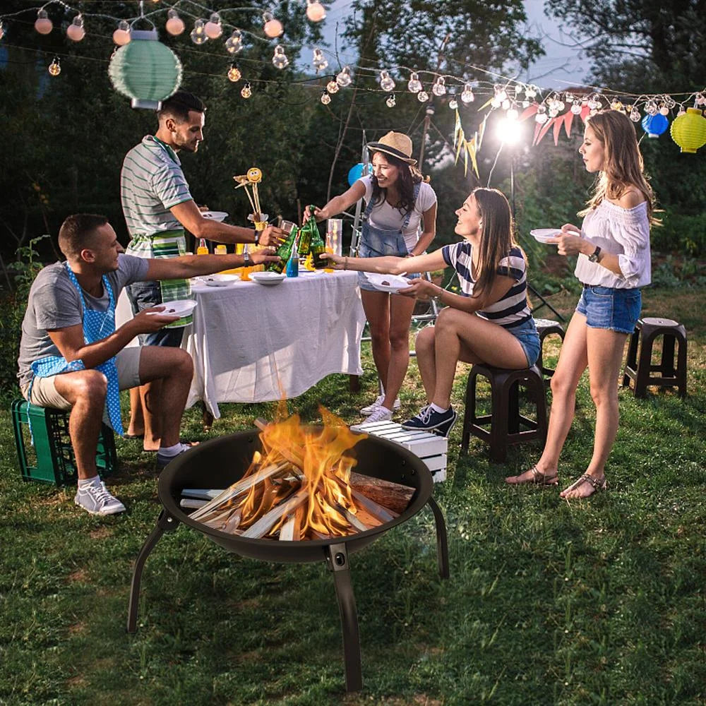 22" Wood Burning Fire Pit with Spark Guard N1315