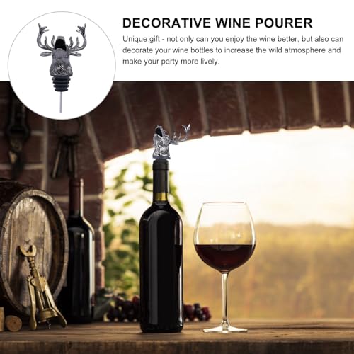 Creative Elk Head Wine Pourer Bottle Stopper M653572