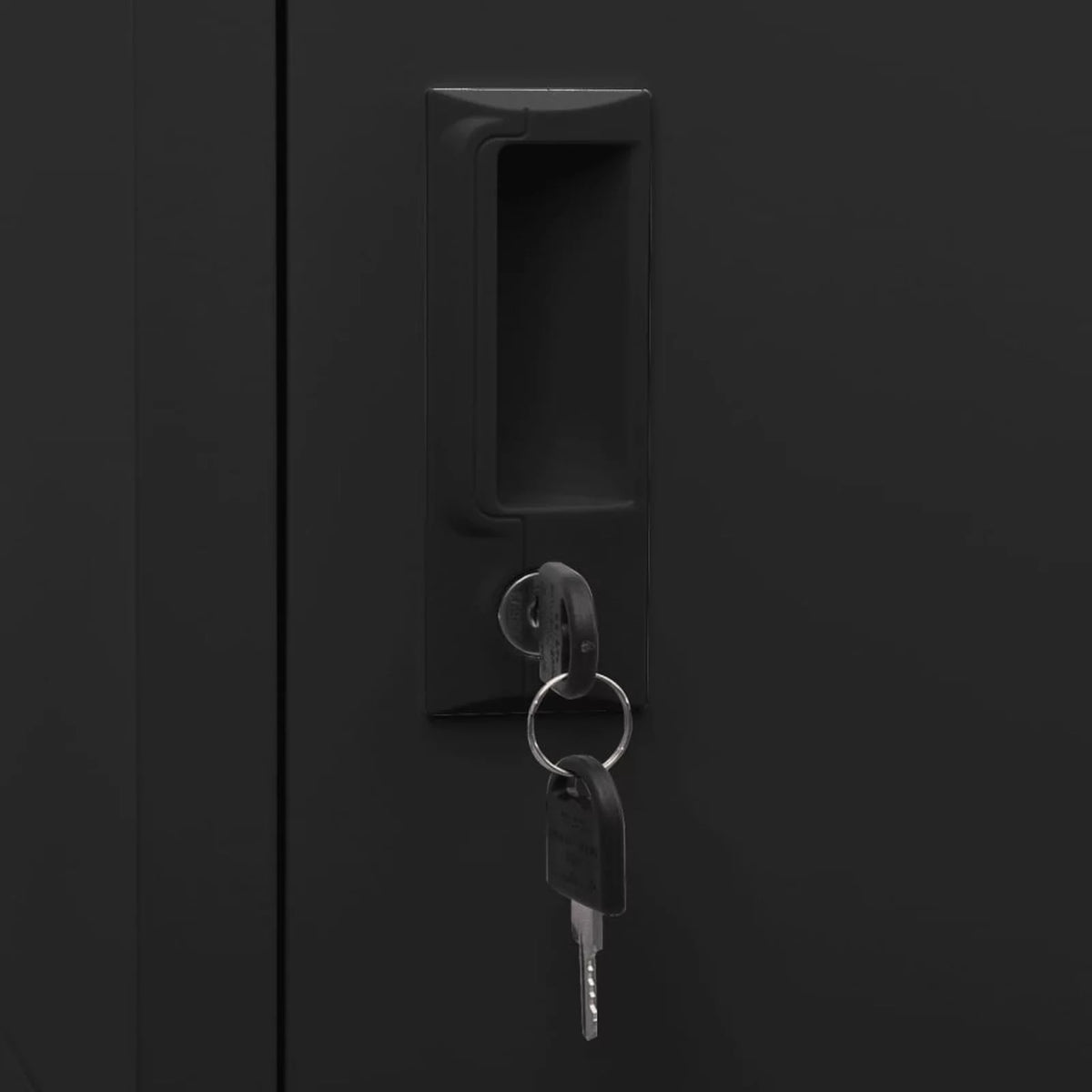 Black Steel Locker Cabinet with 3 Lockable Doors E322